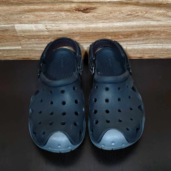 Crocs Swiftwater Black Clog Shoes Men's Size 9 - Picture 7 of 10